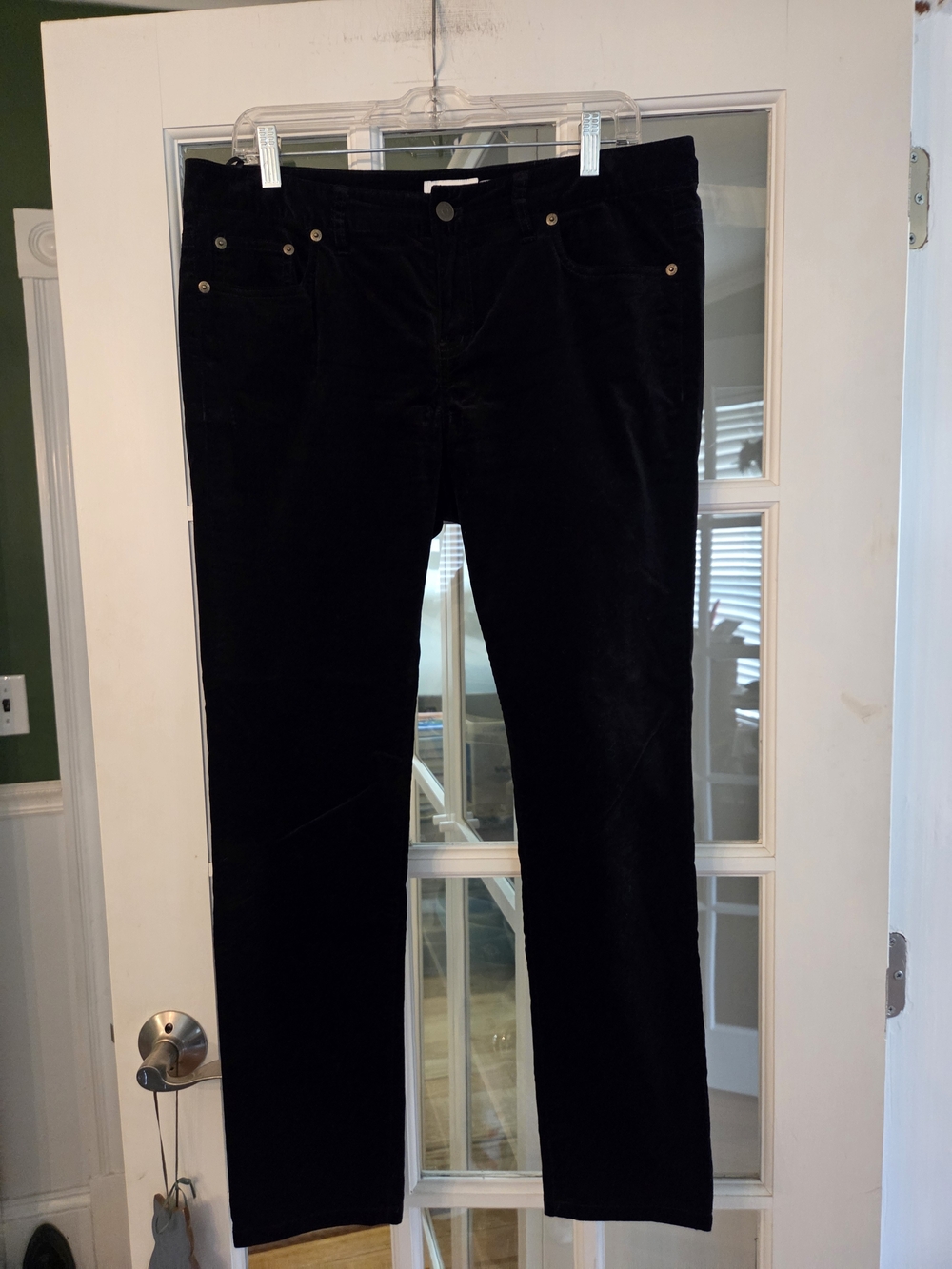 Vineyard Vines Women's Black Velveteen Pants - Size 10